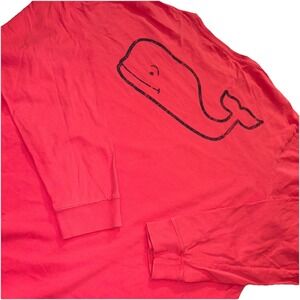 Vineyard Vines‎ Mens Salmon Whale LS Graphic Tee T-Shirt Sz LARGE